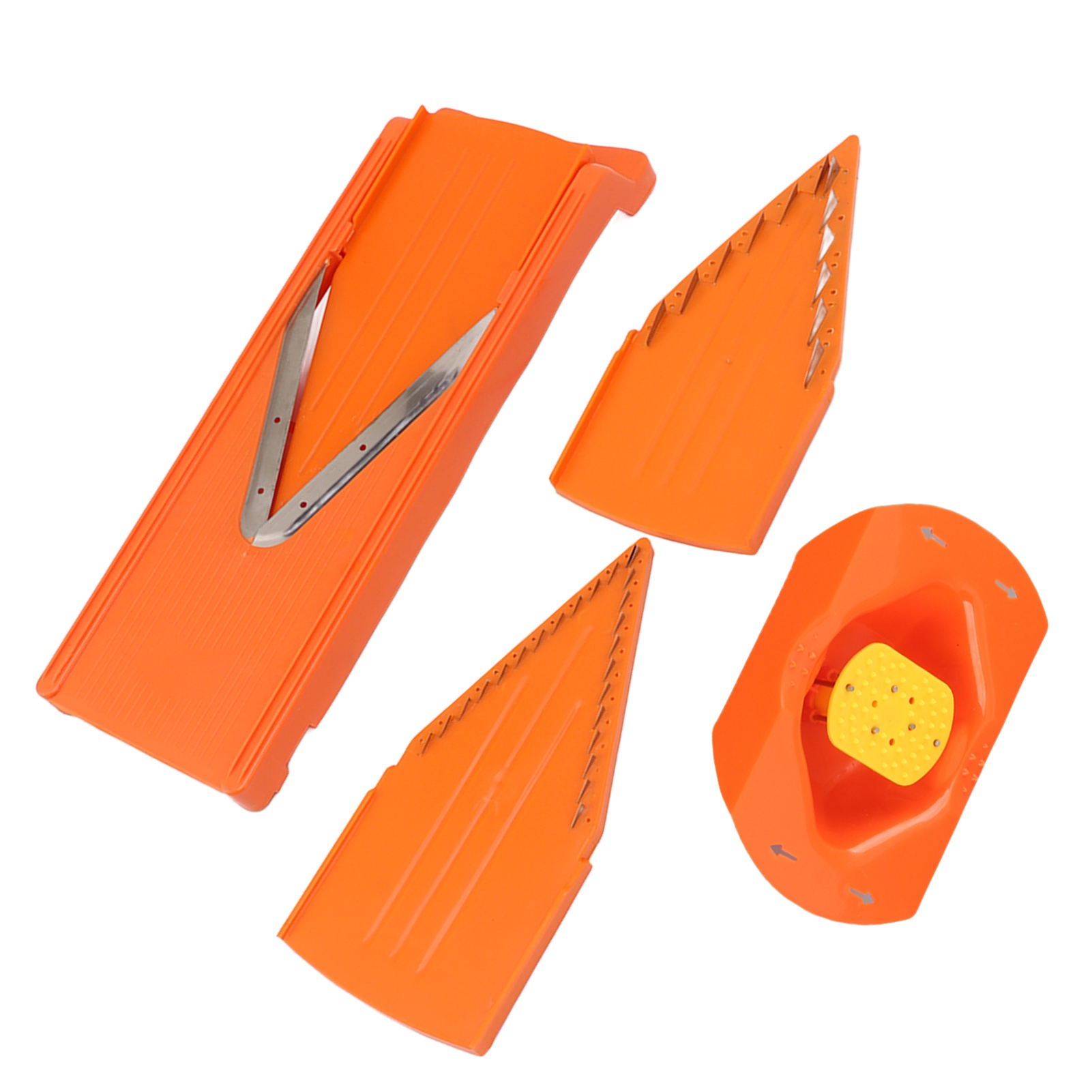 Mandoline Slicer - ที่ตัดผักแมนโดลินที่ตัดผักแมนนวลกรอบใหญ่เครื่องมือทำครัวป้องกันมือใบมีดสแตนเลสใช้งานได้จริง