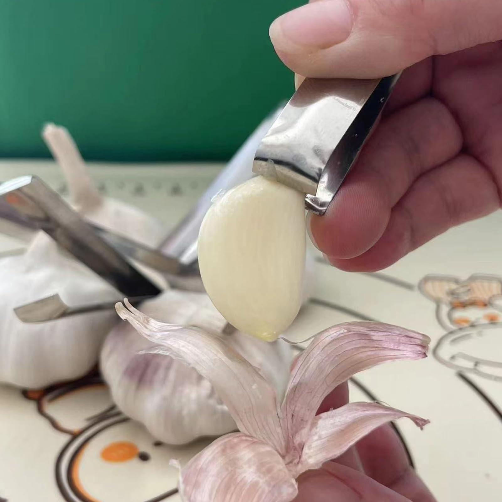 Kitchen Gadgets Peeler - ชุดอุปกรณ์ปอกกระเทียมและแหนบตักก้างปลา 1 ชิ้น - เครื่องมือขจัดหนังผัก อุปกรณ์ทำครัวสำหรับการทำอาหาร