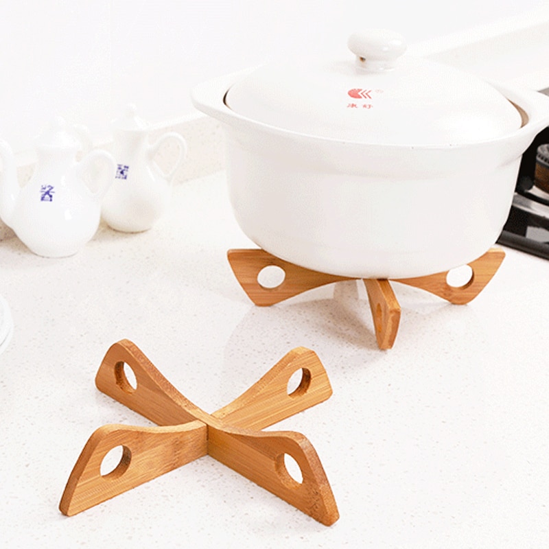 Kitchen Gadgets In Japan - แผ่นไม้กันลื่นแผ่นรองจานไอน้ำกันความร้อนแผ่นรองจานไม้แบบถอดได้สำหรับใช้ในครัวเรือนของใช้ในครัวเรือนแผ่นไม้กันลื่น
