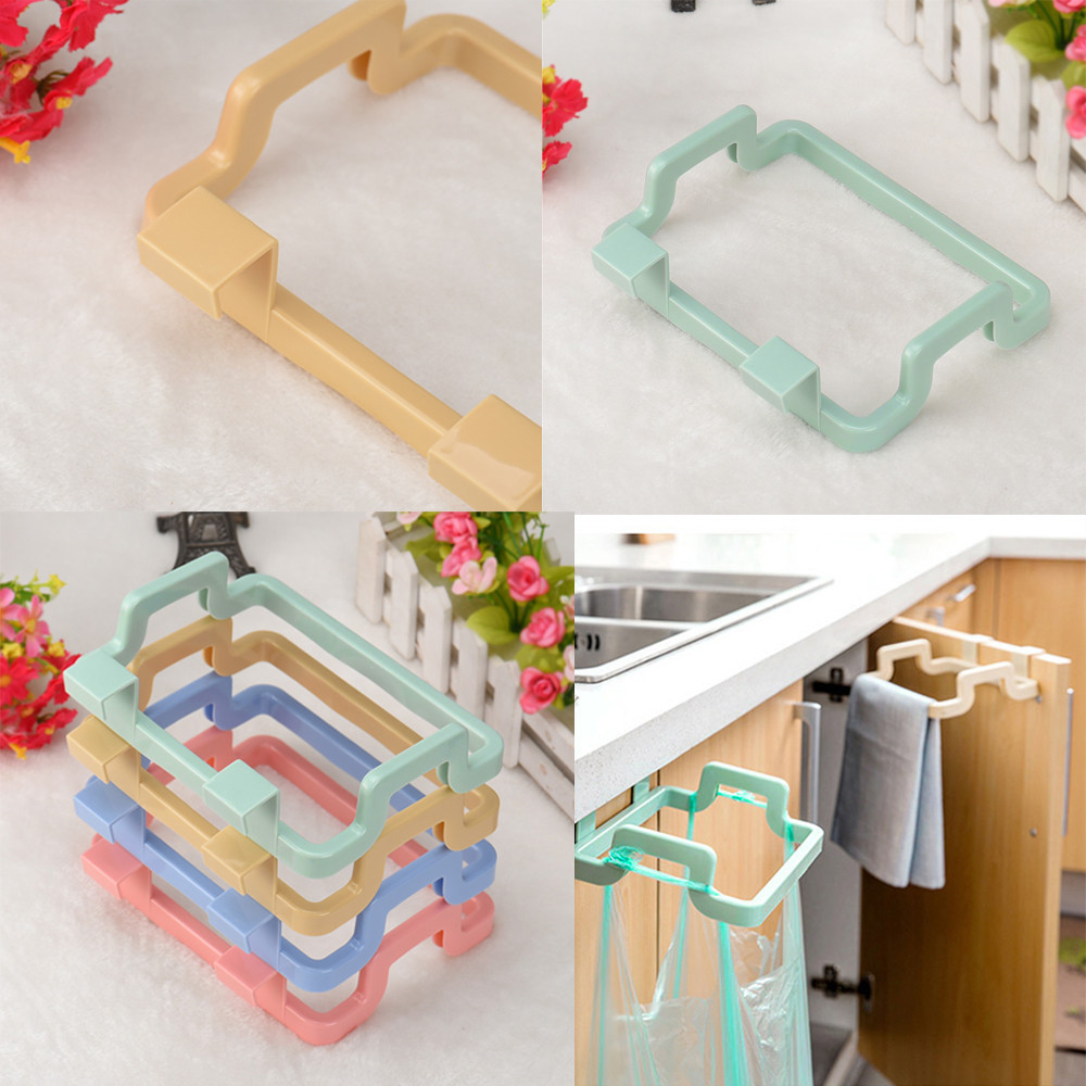 Kitchen Gadgets Built In - ชั้นแขวนถุงขยะแบบแขวน1ชิ้นชั้นวางถุงใส่ขยะที่แขวนเก็บของกระเป๋าขยะ lemari Portable อุปกรณ์ในครัวที่กรองขยะ