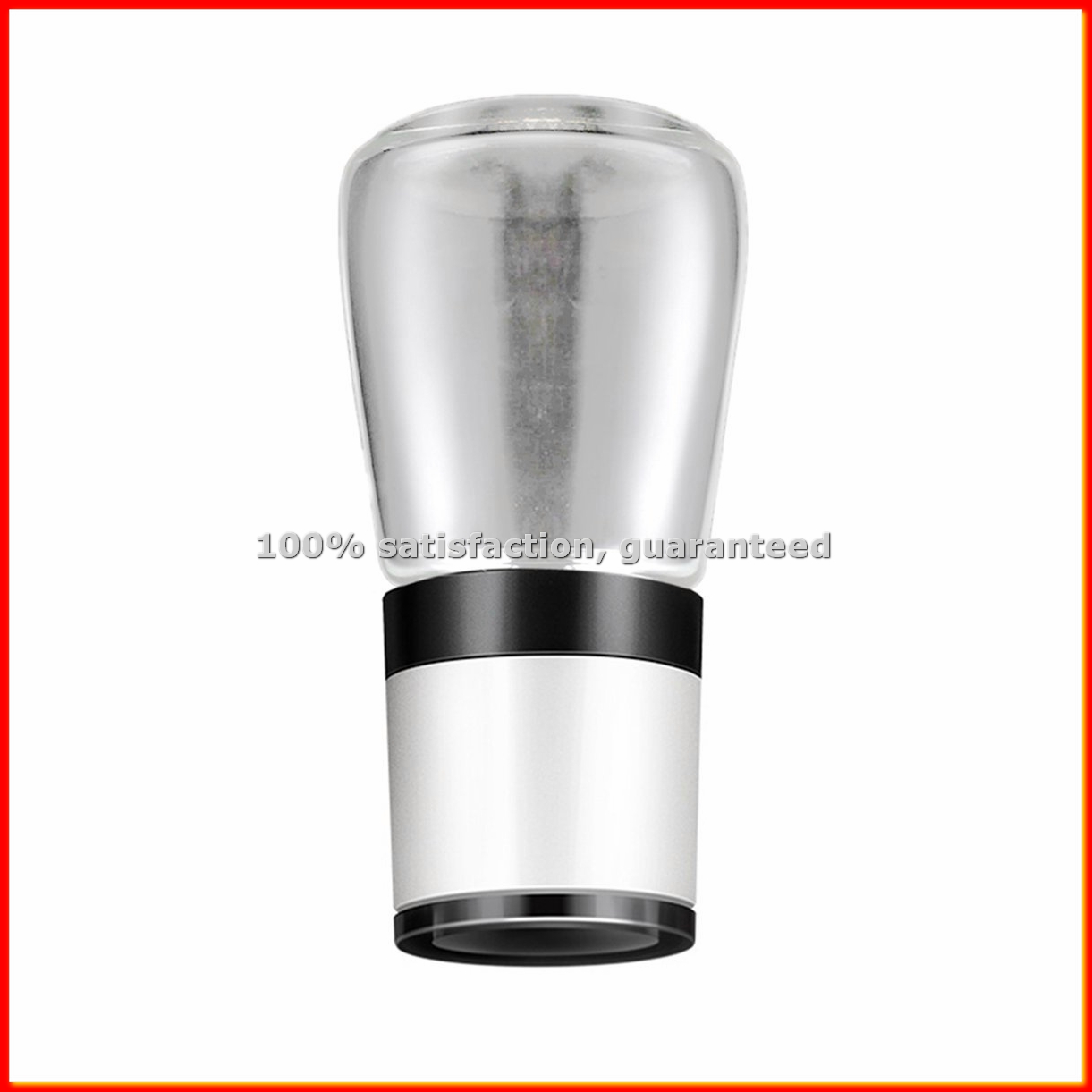 Kitchen Gadgets Kitchen - เครื่องบดเกลือพริกไทยแบบมือหมุน แก้วใส บดเมล็ดพริกไทย ขวดใส่เครื่องปรุง อุปกรณ์ครัว สีขาว-ABLM