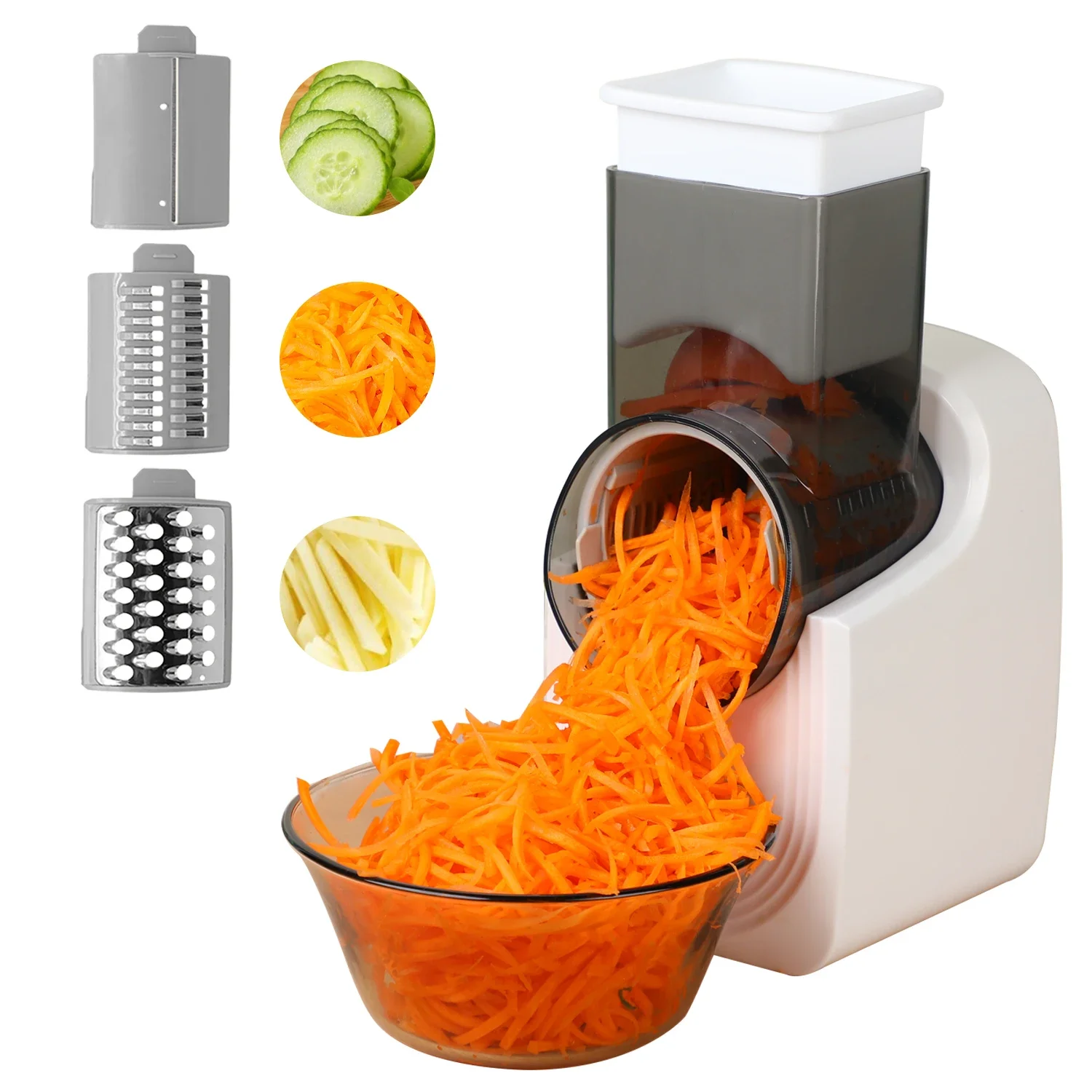 Cheese Grater Box - เครื่องขูดชีสไฟฟ้า เครื่องหั่นไฟฟ้า เครื่องหั่นผักไฟฟ้า เครื่องทําสลัด เครื่องตัดผลไม้ เครื่องเตรียมอาหาร