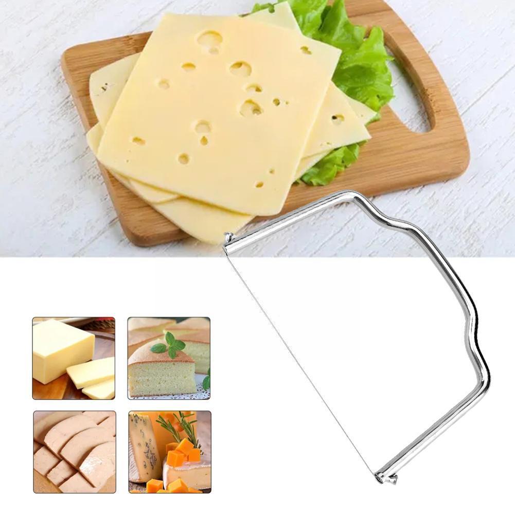 Kitchen Gadgets Wirecutter - 1ชิ้นที่ตัดเนยแบบมือถือสแตนเลสเครื่องตัดเนยเครื่องตัดเนยแบบใช้ลวดอุปกรณ์ในครัวเครื่องตัดชีสแต่ C6U8