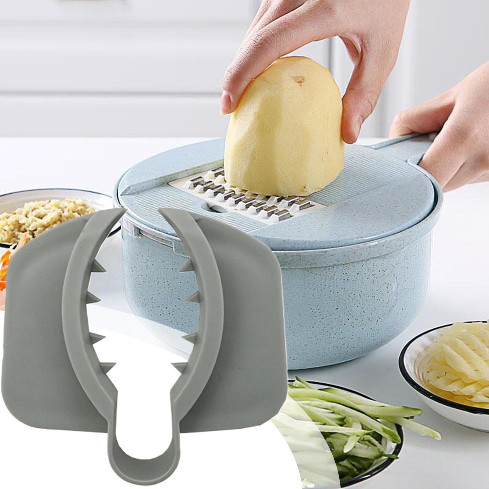 Mandoline Slicer - ที่ครอบนิ้วป้องกันการบาดสำหรับการหั่นอาหาร ป้องกันการลื่นไถล ใช้กับเครื่องหั่นมันฝรั่ง เครื่องหั่นผัก ซอย หั่นฝอย
