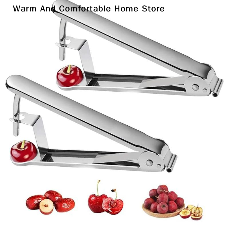 Kitchen Gadgets Kitchen - เครื่องมือเอาเมล็ดออกอเนกประสงค์ สำหรับเชอร์รี่ ฮอว์ธอร์น อินทผลัมแดง มะกอก อุปกรณ์เอาเมล็ดออกแบบสร้างสรรค์