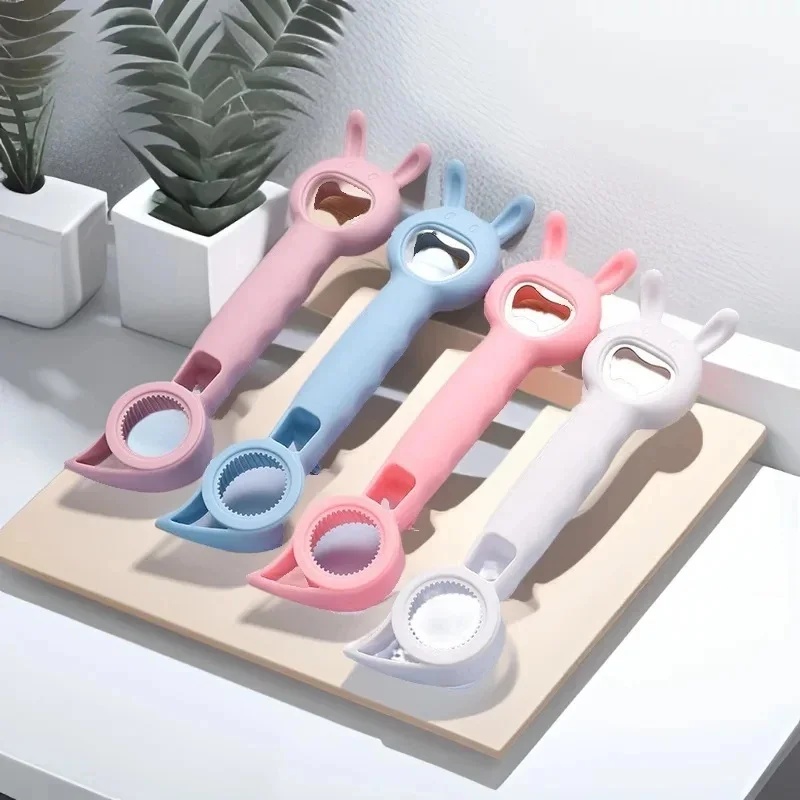 Kitchen Gadgets Jar Openers - ที่เปิดขวดเบียร์ 1-4 ชิ้น อุปกรณ์เปิดขวดอเนกประสงค์สำหรับเครื่องดื่ม ขวดโหล กระป๋อง