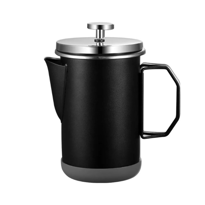 French Press Coffee Maker - เครื่องชงกาแฟเฟรนช์เพรสสแตนเลส เครื่องชงชา ระบบสกัดสารสกัด พร้อมตัวกรองหลายชั้น พกพาสะดวก ใช้ได้ที่บ้าน