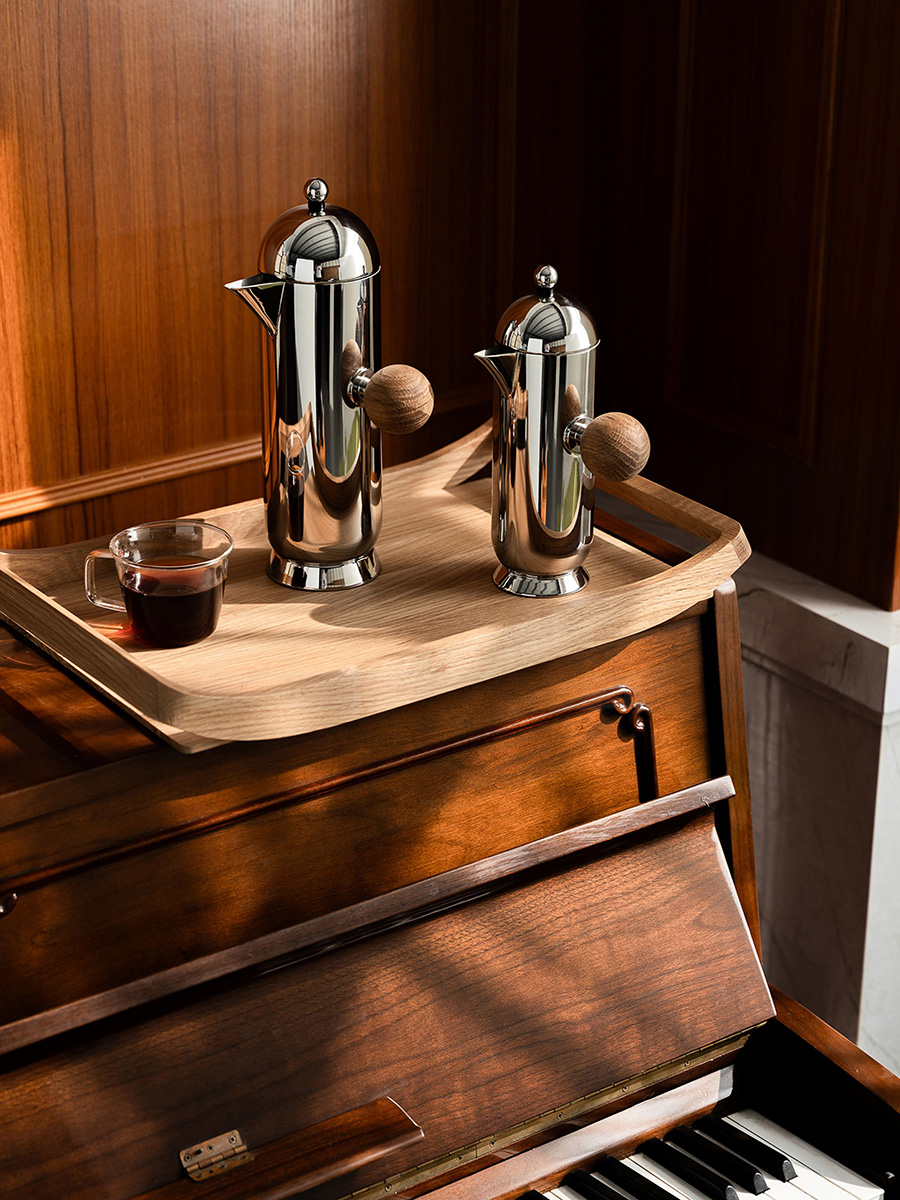 French Press Coffee Maker - เครื่องชงกาแฟแบบเฟรนช์เพรสสแตนเลสสไตล์ยุโรป, หม้อกาแฟสุดหรู, กาน้ำร้อนสำหรับกาแฟ, ทนความร้อนได้ดี ทนทาน ทำความสะอาดง่าย
