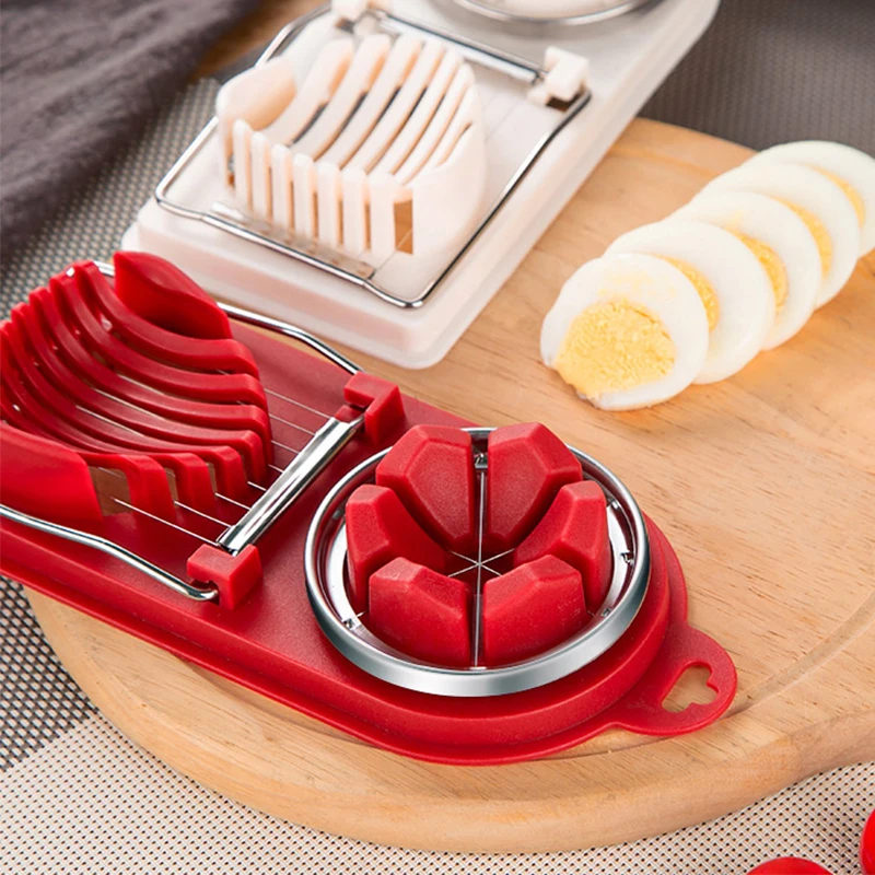 Kitchen Gadgets Wirecutter - เครื่องตัดไข่ 2 in 1 สแตนเลสสตีลเครื่องตัดไข่อเนกประสงค์ 2