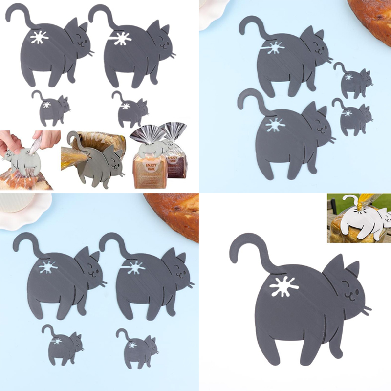 Kitchen Gadgets To 3D Print - 3D พิมพ์แมวตลกขนมปังคลิปผู้ถือกระเป๋าความแปลกใหม่ Gadget ครัวถุงเก็บอาหารคลิปสําหรับคนรักแมว Home Decor