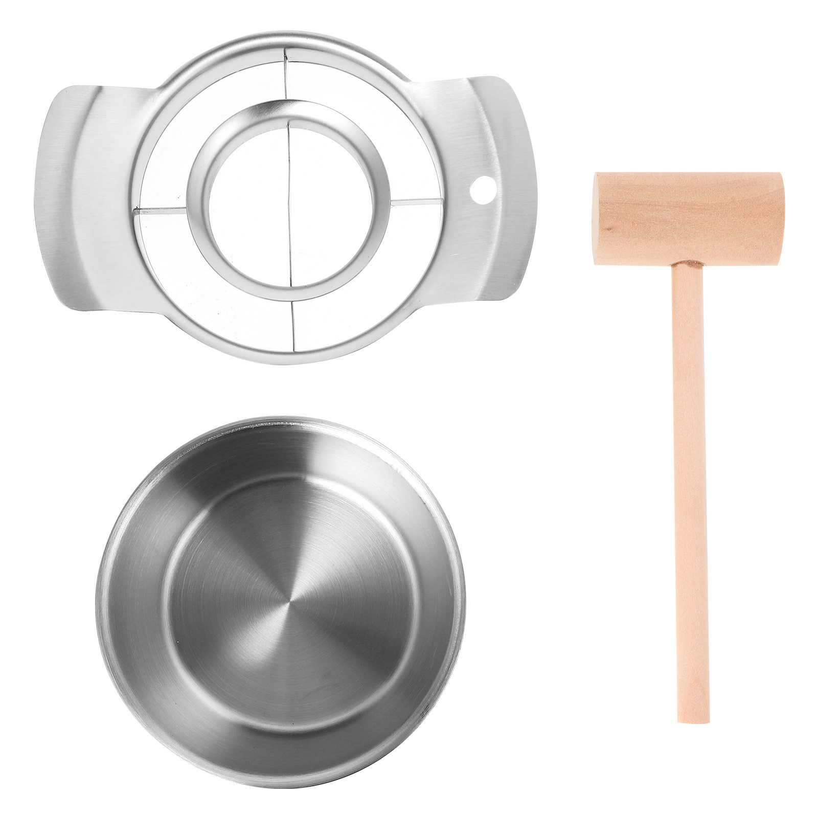 Kitchen Gadgets Kitchen - ชุดเครื่องมือแยกเมล็ดทับทิมสแตนเลส 1 ชุด พร้อมค้อนไม้ ที่ปอกผลไม้ อุปกรณ์ครัว