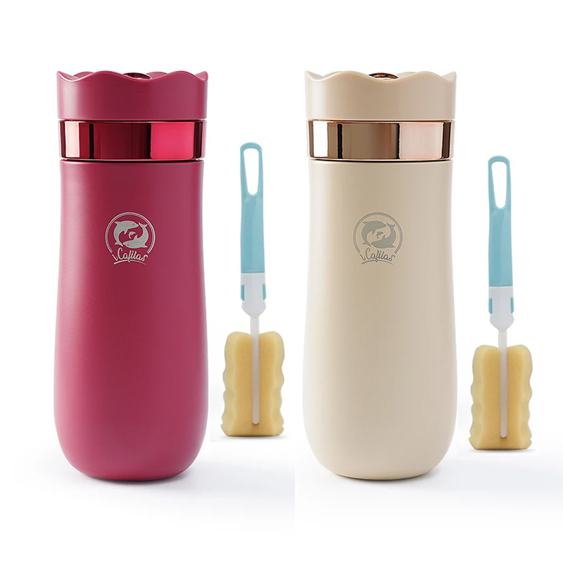 French Press Coffee Maker - แก้วกาแฟเก็บความเย็นสำหรับเดินทางชาฝรั่งเศสแบบพกพาที่บีบคุกกี้320มล. พร้อมตัวกรองแบบกดสำหรับกลางแจ้งกาต้มน้ำ