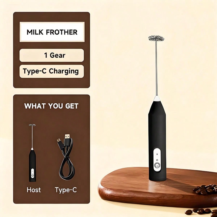 Kitchen Gadgets Useful - เครื่องผสมอาหารไฟฟ้าแบบมือถือ 1 ชิ้น, เครื่องตีไข่, เครื่องทำฟองนม, เครื่องทำกาแฟ,