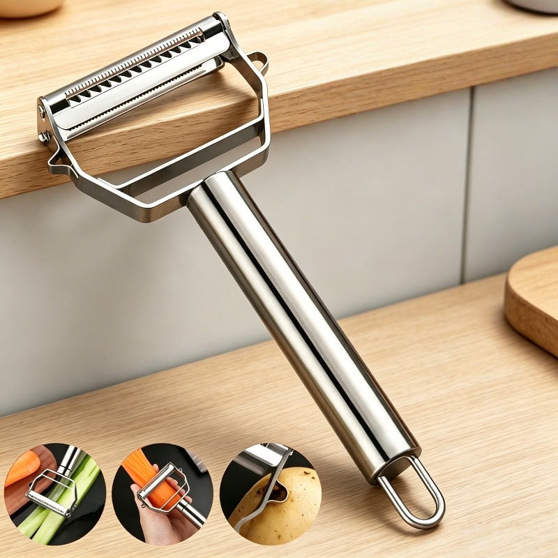 Kitchen Gadgets Peeler - ที่ปอกเปลือกสแตนเลสสำหรับครัว ปอกผลไม้ ผัก มันฝรั่ง แครอท แตงกวา