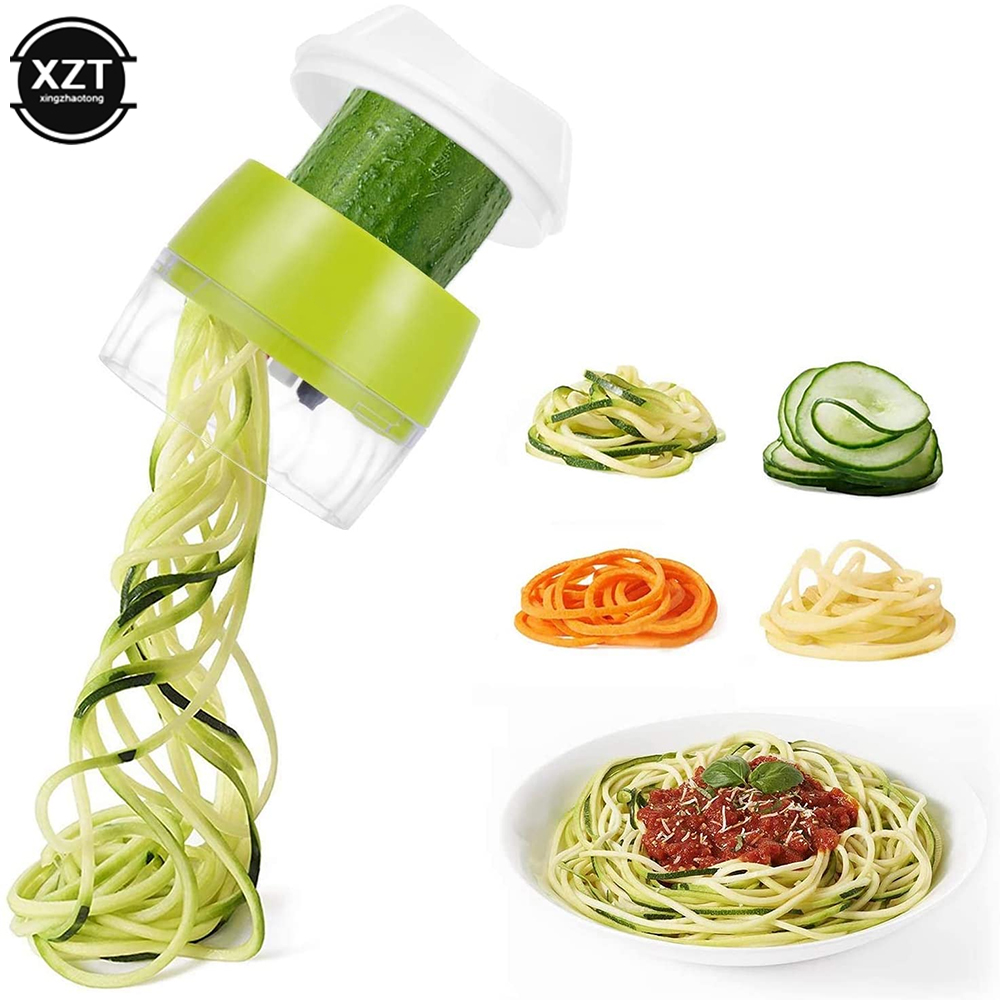 Mandoline Slicer - มือถือ Duty Spiralizer ผักเครื่องตัดเครื่องตัดเครื่องตัดเกลียวผัก Zucchini พาสต้าเส้นก๋วยเตี๋ยวปาเก็ตตี้