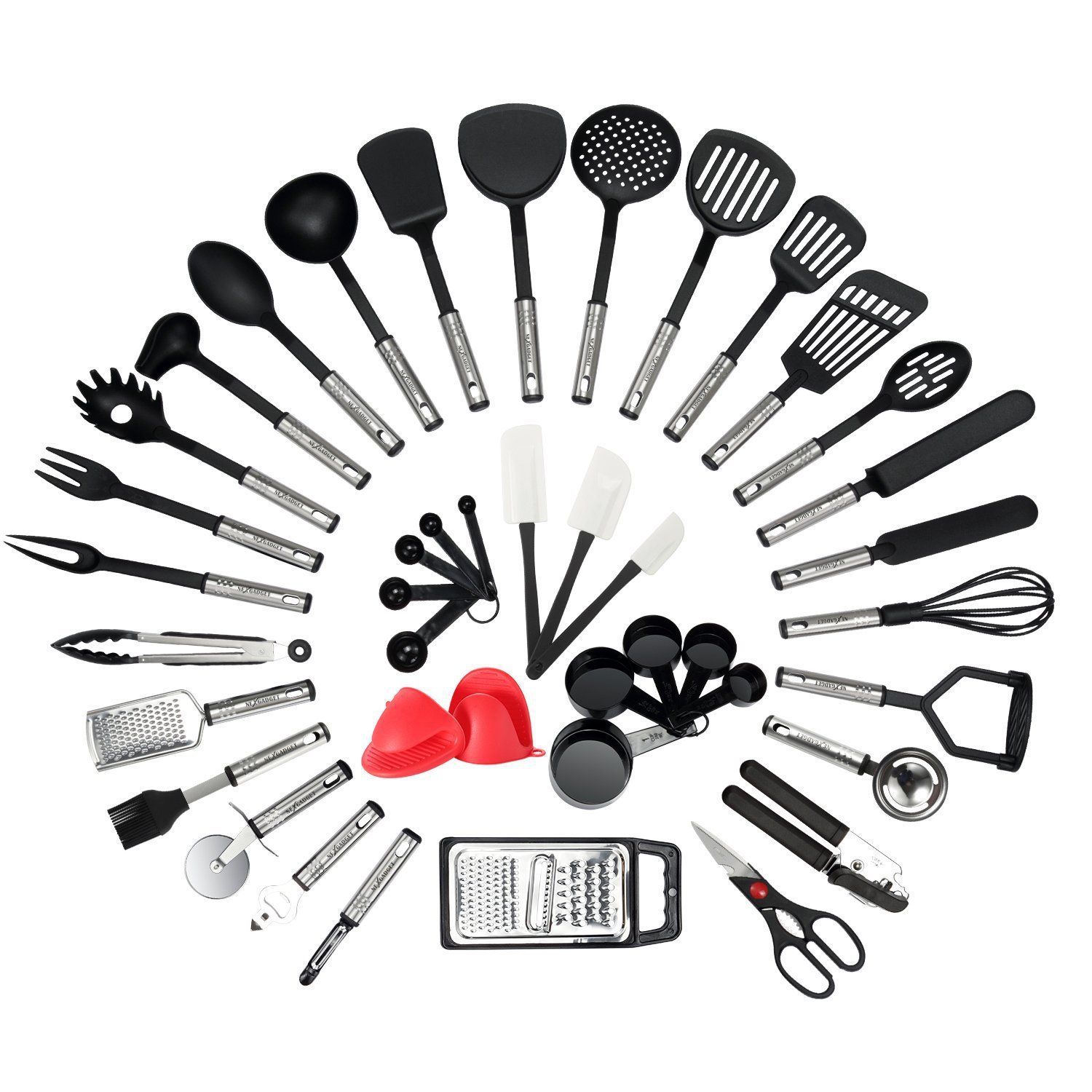 Kitchen Gadgets Kitchen - ลดราคาพิเศษ ชุดอุปกรณ์ครัว/เครื่องมือทำอาหาร/อุปกรณ์เสริม/เครื่องครัว 42 ชิ้น ทำจากไนลอนกันติด ทนความร้อน