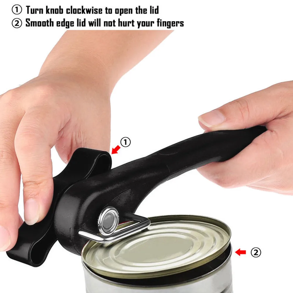 Kitchen Gadgets Jar Openers - ที่เปิดกระป๋อง 1 ชิ้น อุปกรณ์ครัว ที่เปิดขวดสแตนเลสแบบมืออาชีพ ที่เปิดขวดแบบตัดด้านข้าง