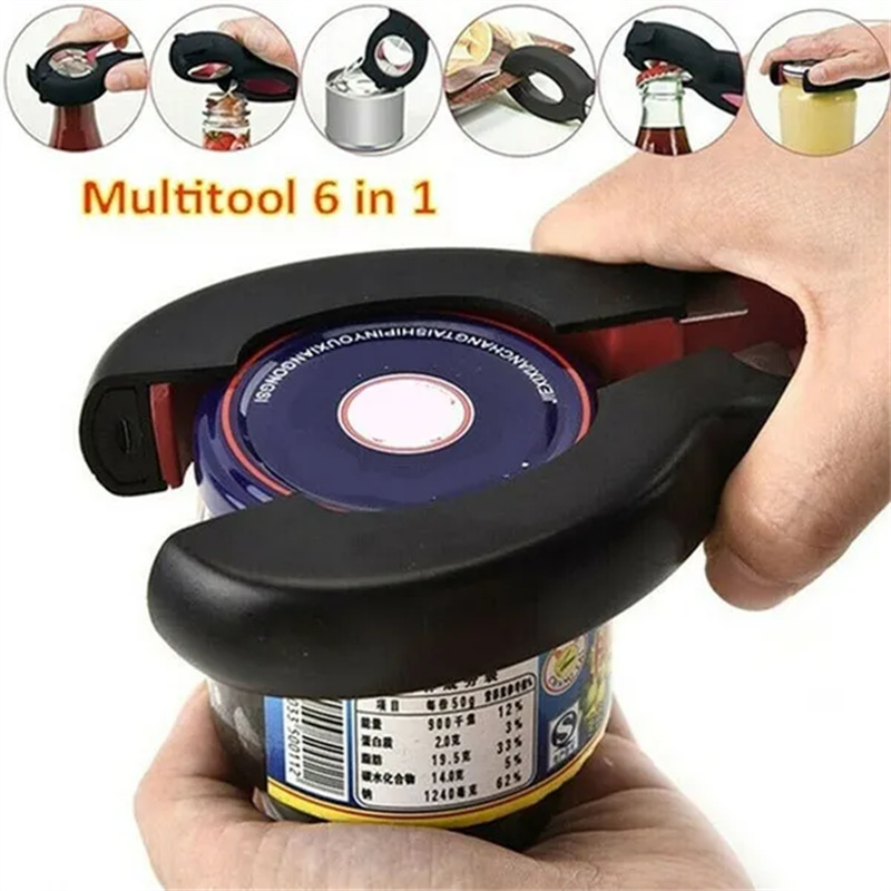 Kitchen Gadgets Jar Openers - 6 In 1 ที่เปิดขวดมัลติฟังก์ชั่นสกรู Cap Jar