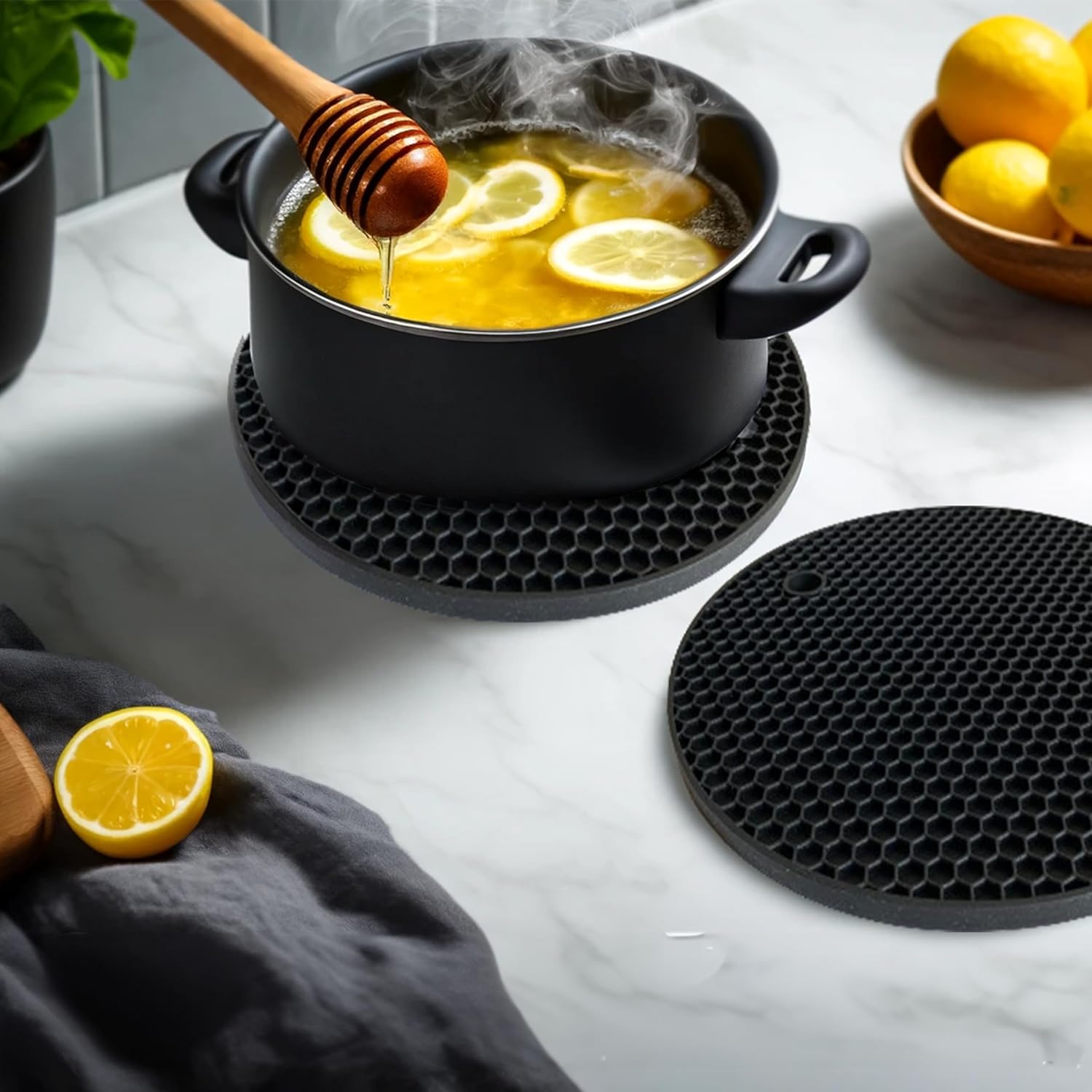 Kitchen Gadgets Jar Openers - แผ่นรองขาตั้งสามขาทำจากซิลิโคนที่รองหม้อทนความร้อนแผ่นรองของร้อนกันลื่นอเนกประสงค์สำหรับผู้ถือหม้อในครัวจานร้อนโถแบบเปิด
