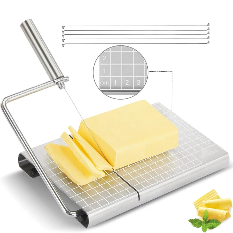 Kitchen Gadgets Wirecutter - เครื่องหั่นไส้กรอก แฮม ชีส อุปกรณ์ครัวสแตนเลส พร้อมลวดเปลี่ยน 6