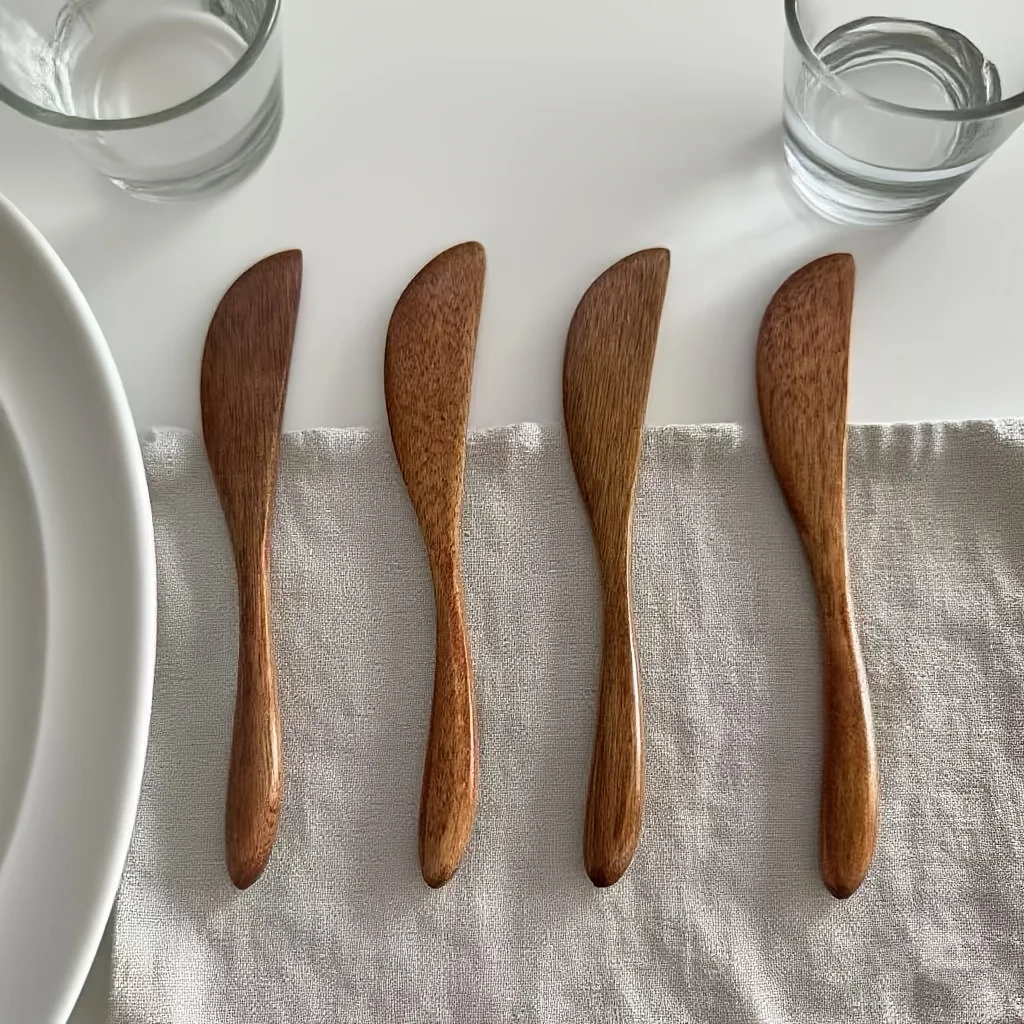 Kitchen Gadgets In Japan - มีดไม้สำหรับตัดแยม 1 ชิ้น แบบญี่ปุ่น ใช้ตักเนย มีดทานอาหาร