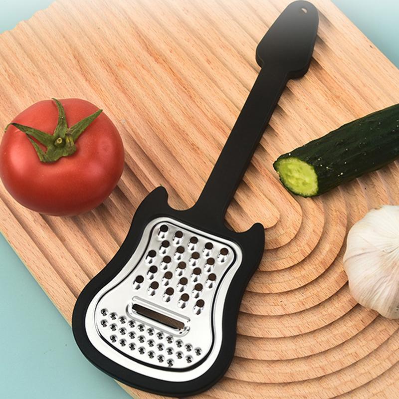 Cheese Grater Box - กีตาร์รูปร่างเครื่องขูดผลไม้ผลไม้ Peeling มีดมือถือเครื่องขูดชีสเครื่องปอกมันฝรั่งผลไม้ Pulp Crusher สําหรับ