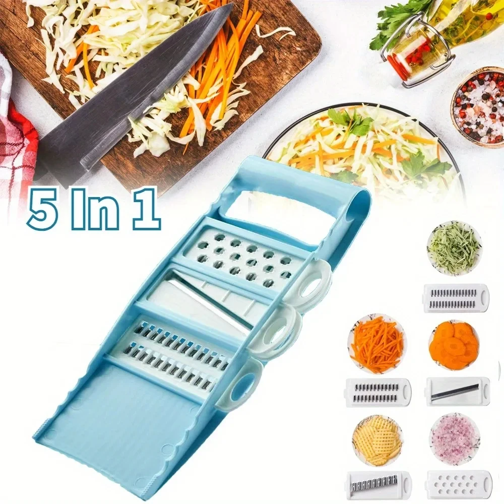 Mandoline Slicer - เครื่องหั่นผักอเนกประสงค์ 5 in 1 เครื่องหั่นหัวหอม เครื่องหั่นอาหาร