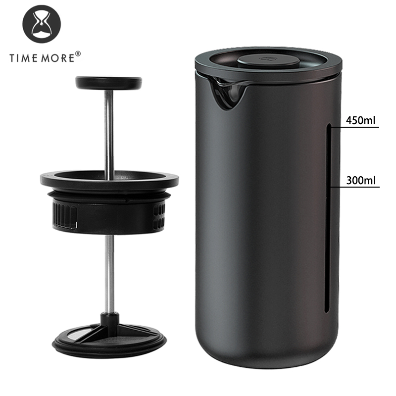 French Press Coffee Maker - TIMEMORE U กดฝรั่งเศส 450ml แก้ว Borosilicate