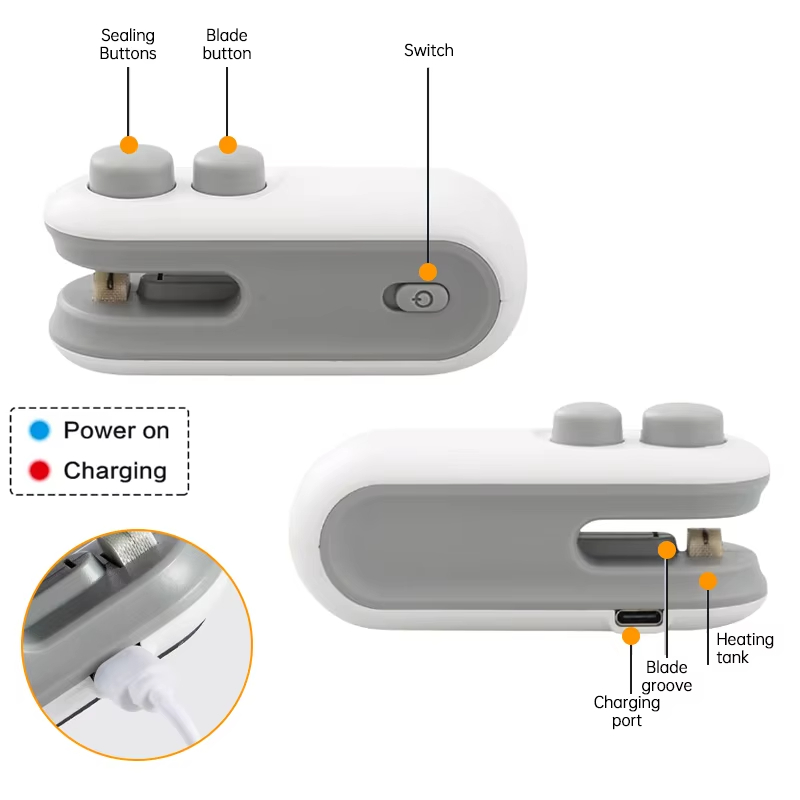 เครื่องซีลถุงพลาสติกแบบมือถือข - Kitchen Gadgets Built In บทวิจารณ์และราคา