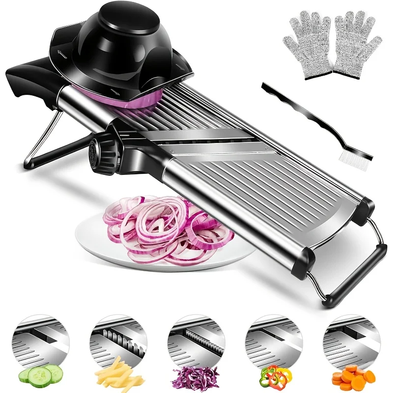 เครื่องหั่นผักผลไม้สแตนเลส พร้ - Mandoline Slicer บทวิจารณ์และราคา