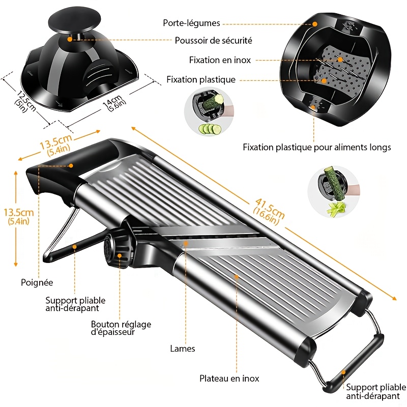 เครื่องหั่นผักผลไม้สแตนเลส พร้ - Mandoline Slicer บทวิจารณ์และราคา