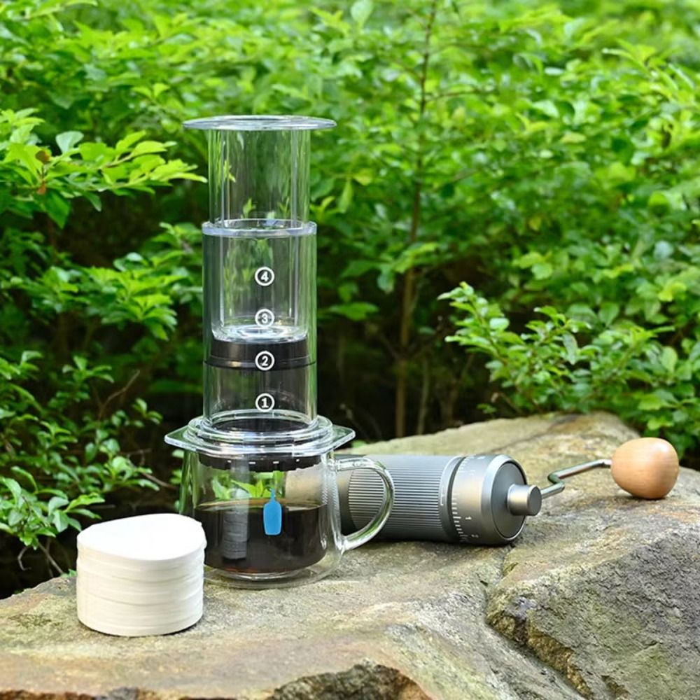 แบ่งปันหม้อกาต้มน้ํากาแฟแบบพกพ - French Press Coffee Maker บทวิจารณ์และราคา
