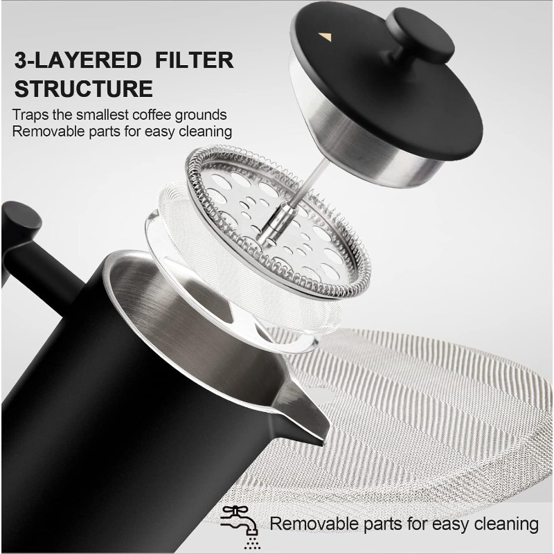 เครื่องชงกาแฟเฟรนช์เพรส 34 ออน - French Press Coffee Maker บทวิจารณ์และราคา