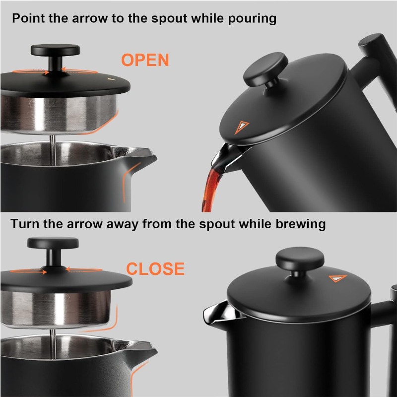 เครื่องชงกาแฟเฟรนช์เพรส 34 ออน - French Press Coffee Maker บทวิจารณ์และราคา