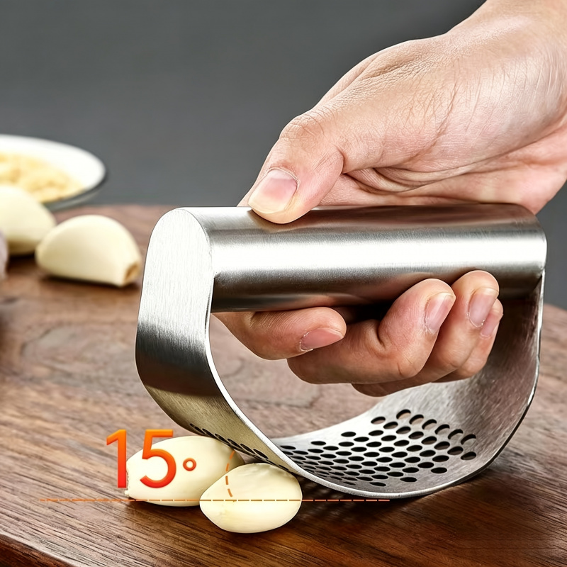 เครื่องกดกระเทียมแบบวงแหวนสแตน - Kitchen Gadgets Useful บทวิจารณ์และราคา