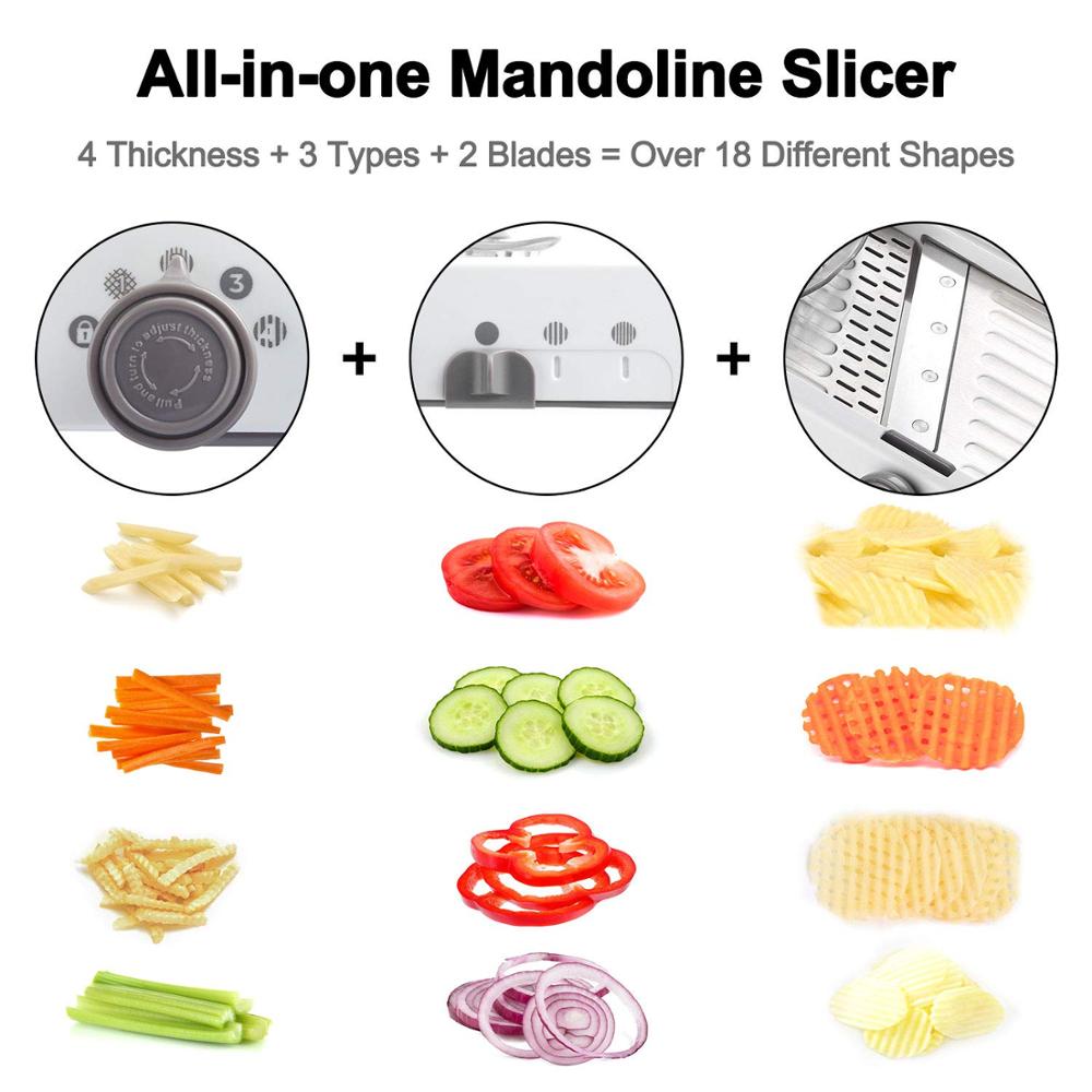 LMETJMA 18 ประเภทปรับ Mandolin - Mandoline Slicer บทวิจารณ์และราคา