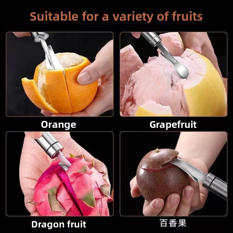 สแตนเลสสตีลสีส้ม,Citru Peeler, - Kitchen Gadgets Peeler บทวิจารณ์และราคา