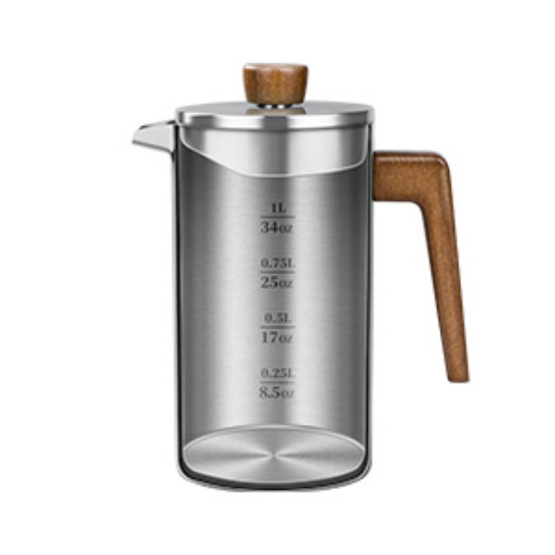 หม้อเฟรนช์เพรสสแตนเลส JUSTINLA - French Press Coffee Maker บทวิจารณ์และราคา