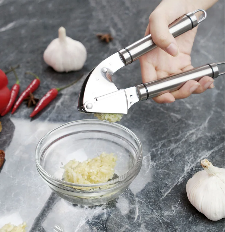 กระเทียมกด Crusher สแตนเลสมือถ - Kitchen Gadgets Peeler บทวิจารณ์และราคา