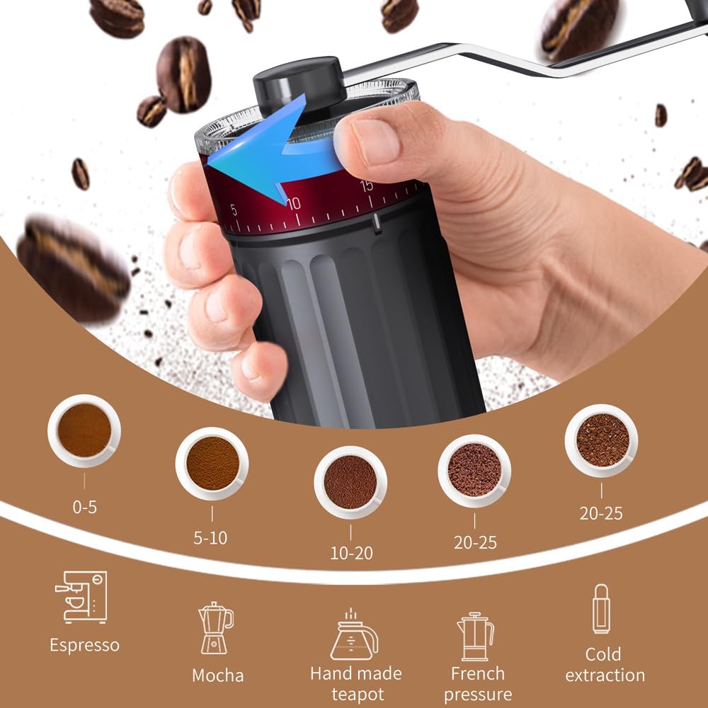 เครื่องบดกาแฟแบบมือหมุน ปรับได - French Press Coffee Maker บทวิจารณ์และราคา