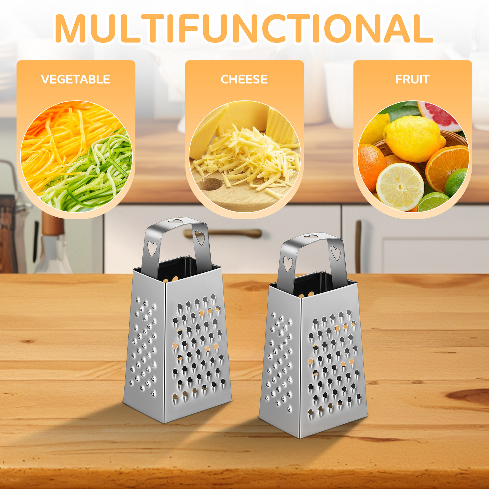 ที่ขูดชีสสแตนเลสขนาดเล็ก 6 ชิ้ - Cheese Grater Box บทวิจารณ์และราคา